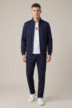 Men Set | Zip Bomber Jacket with Tapered Joggers Relaxed - Evergreen Outfits- Sets