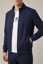Men Set | Zip Bomber Jacket with Tapered Joggers Relaxed - Evergreen Outfits- Sets