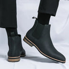 Men Shoes Chelsea | Slip-On Ankle Height with Side Elastic - Evergreen Outfits- Shoes
