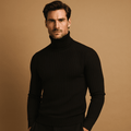 Men Sweater | Fitted Turtleneck Knit with Pullover Style - Evergreen Outfits- Sweaters