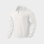 Men Sweater | Quarter-Zip Turtleneck with Geometric Knit Pattern - Evergreen Outfits- Sweaters