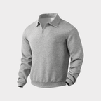 Men Sweater | Quarter-Zip Turtleneck with Geometric Knit Pattern - Evergreen Outfits- Sweaters