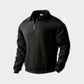 Men Sweater | Quarter-Zip Turtleneck with Geometric Knit Pattern - Evergreen Outfits- Sweaters