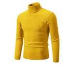 Men Sweater | Ribbed Knit Turtleneck with Long Sleeves - Evergreen Outfits- Sweaters