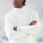Men Sweater | Roll Neck Pullover with Long Sleeves Knit - Evergreen Outfits- Sweaters