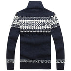 Men Sweater | Snowflake Knit Pattern Regular Fit Pullover - Evergreen Outfits- Sweaters