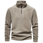 Men Sweater | Stand-Up Collar Pullover Long Sleeve Fit - Evergreen Outfits- Sweaters