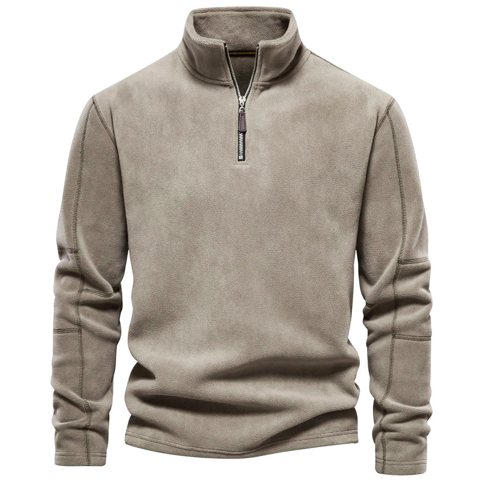 Men Sweater | Stand-Up Collar Pullover Long Sleeve Fit - Evergreen Outfits- Sweaters