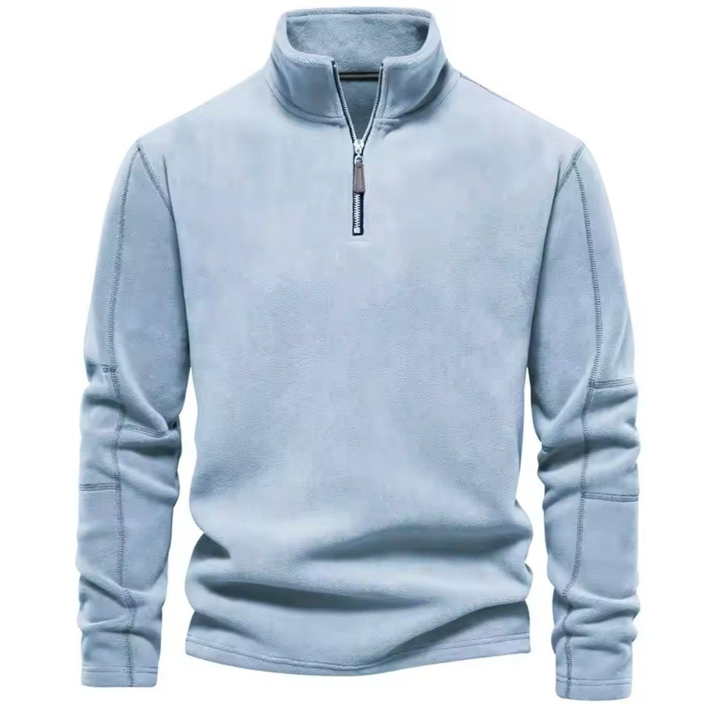 Men Sweater | Stand-Up Collar Pullover Long Sleeve Fit - Evergreen Outfits- Sweaters