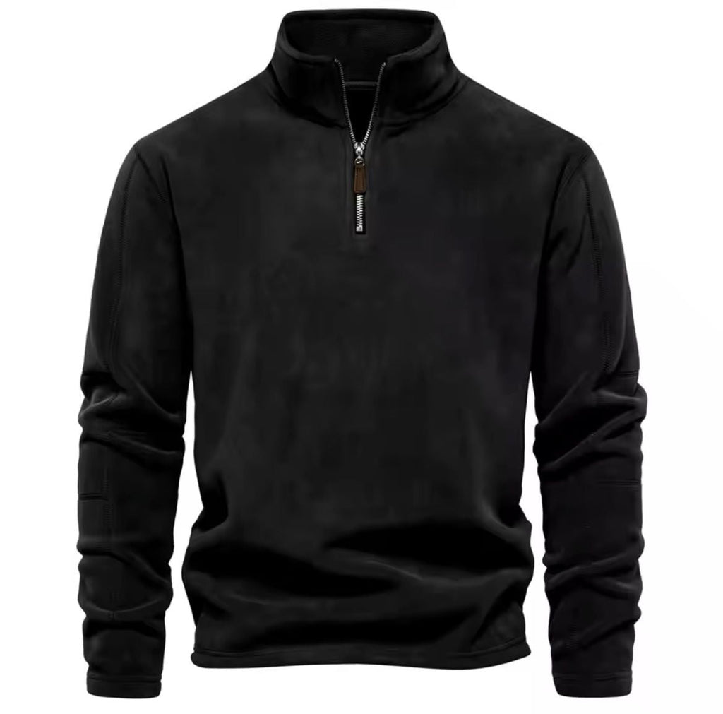 Men Sweater | Stand-Up Collar Pullover Long Sleeve Fit - Evergreen Outfits- Sweaters