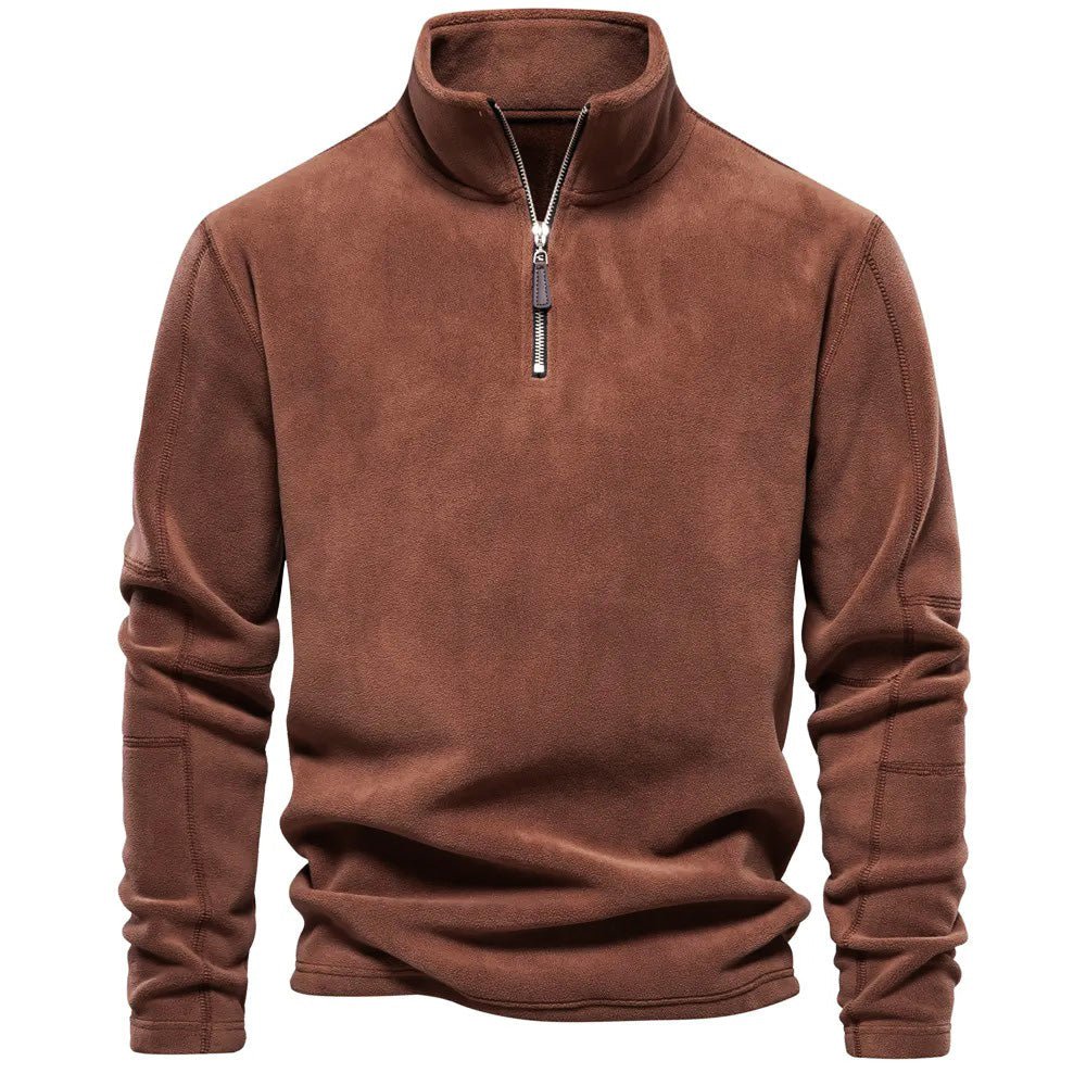 Men Sweater | Stand-Up Collar Pullover Long Sleeve Fit - Evergreen Outfits- Sweaters