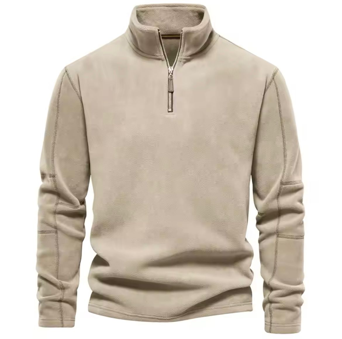 Men Sweater | Stand-Up Collar Pullover Long Sleeve Fit - Evergreen Outfits- Sweaters