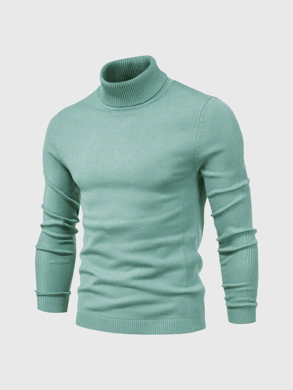 Men Sweater | Turtleneck Regular Fit Pullover Long Sleeve - Evergreen Outfits- Sweaters