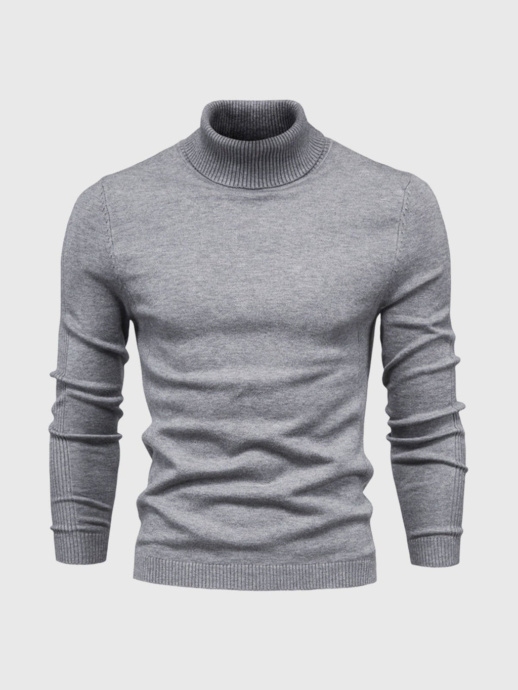 Men Sweater | Turtleneck Regular Fit Pullover Long Sleeve - Evergreen Outfits- Sweaters