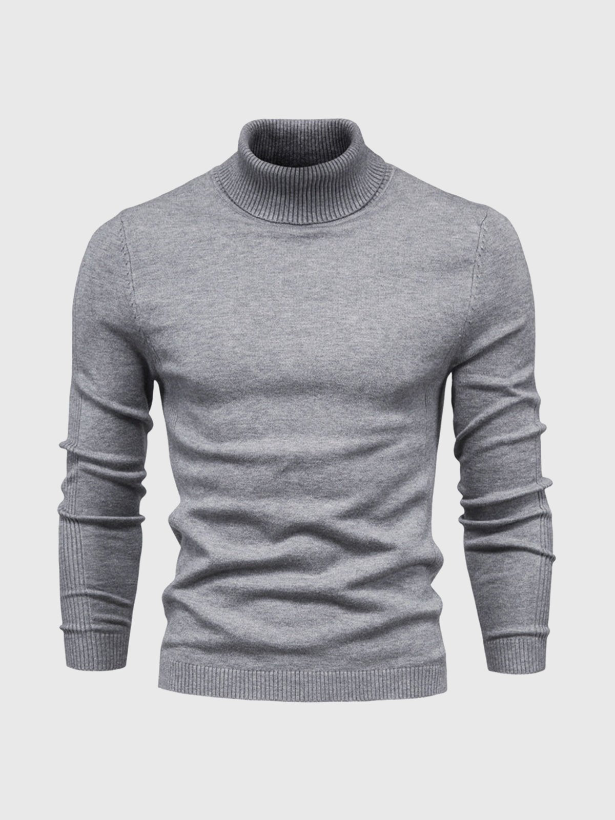 Men Sweater | Turtleneck Regular Fit Pullover Long Sleeve - Evergreen Outfits- Sweaters