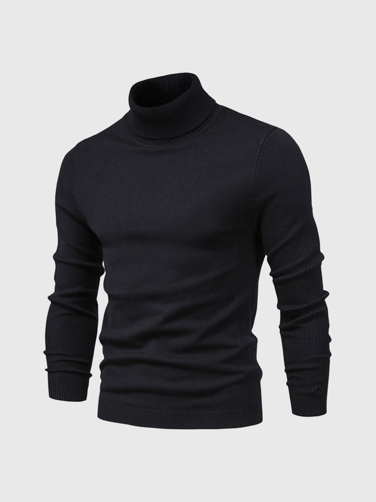 Men Sweater | Turtleneck Regular Fit Pullover Long Sleeve - Evergreen Outfits- Sweaters