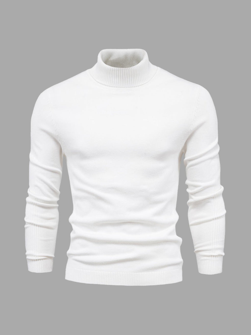 Men Sweater | Turtleneck Regular Fit Pullover Long Sleeve - Evergreen Outfits- Sweaters
