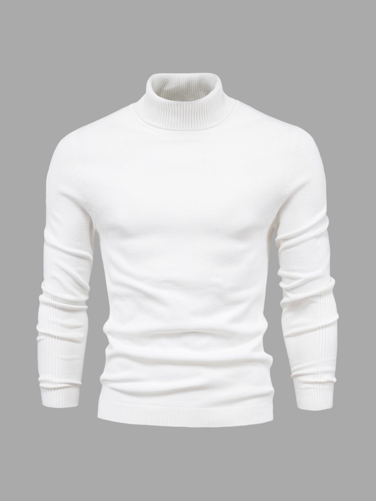 Men Sweater | Turtleneck Regular Fit Pullover Long Sleeve - Evergreen Outfits- Sweaters