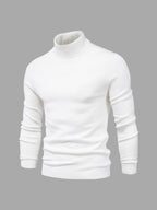 Men Sweater | Turtleneck Regular Fit Pullover Long Sleeve - Evergreen Outfits- Sweaters