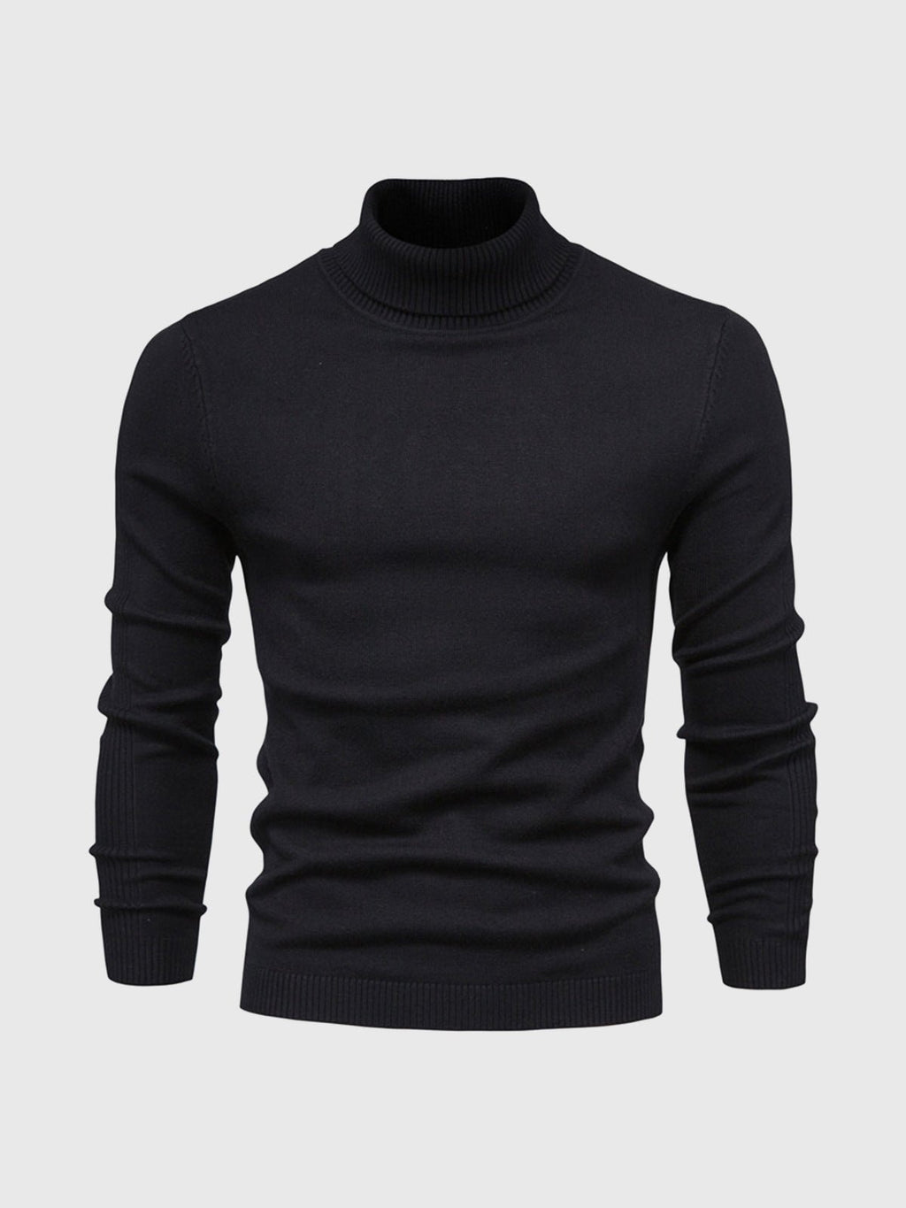 Men Sweater | Turtleneck Regular Fit Pullover Long Sleeve - Evergreen Outfits- Sweaters