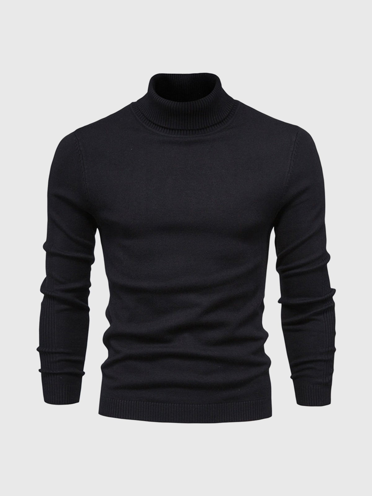 Men Sweater | Turtleneck Regular Fit Pullover Long Sleeve - Evergreen Outfits- Sweaters