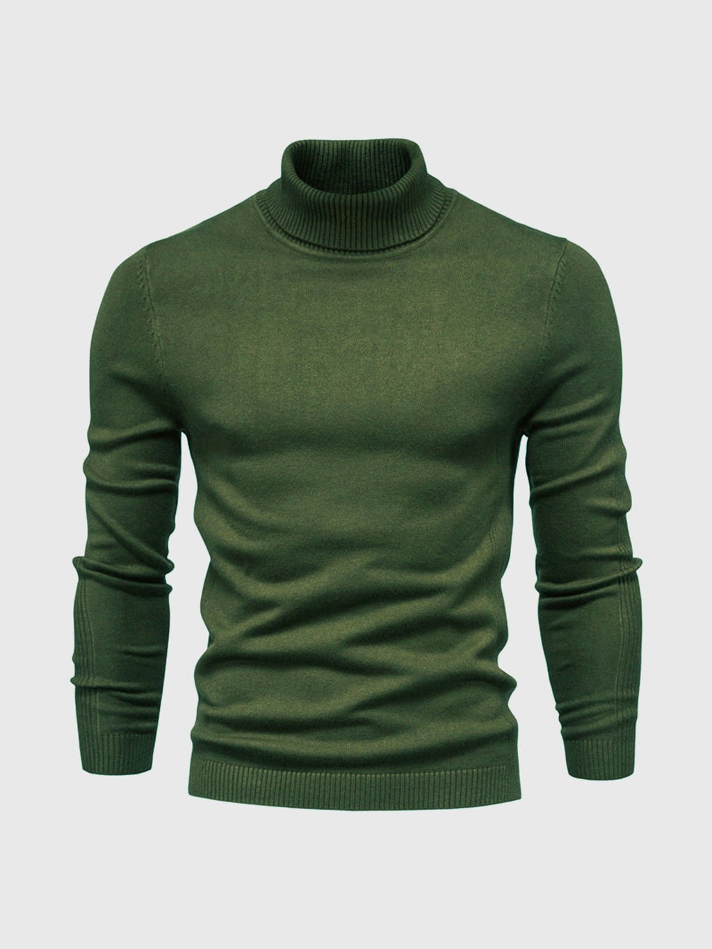 Men Sweater | Turtleneck Regular Fit Pullover Long Sleeve - Evergreen Outfits- Sweaters