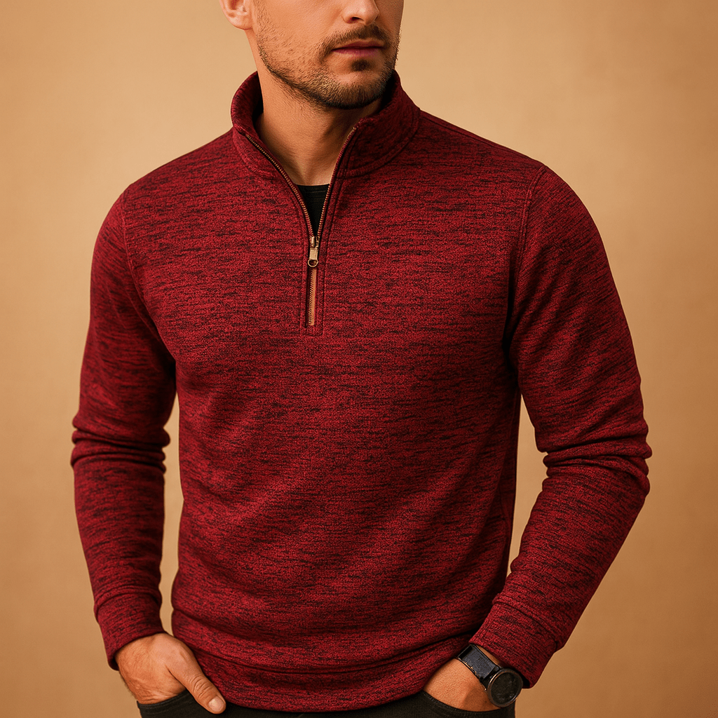 Men Sweater | Universal Fit with Front Zip Closure - Evergreen Outfits- Sweaters