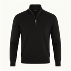 Men Sweater | V-Neck Fine Knit with Adjustable Front Zip - Evergreen Outfits- Sweaters