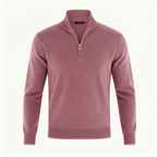 Men Sweater | V-Neck Fine Knit with Adjustable Front Zip - Evergreen Outfits- Sweaters
