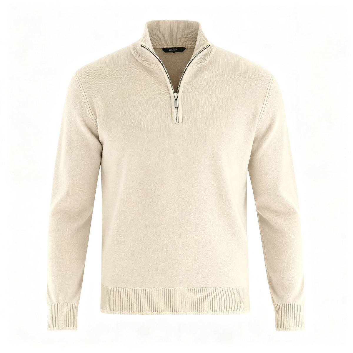 Men Sweater | V-Neck Fine Knit with Adjustable Front Zip - Evergreen Outfits- Sweaters