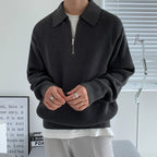 Men Sweater | Zip-Up Regular Fit with Long Sleeves - Evergreen Outfits- Sweaters
