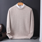 Men Sweatshirt | Classic Fit Crew Neck Fine Knit Pull - Evergreen Outfits- Sweaters
