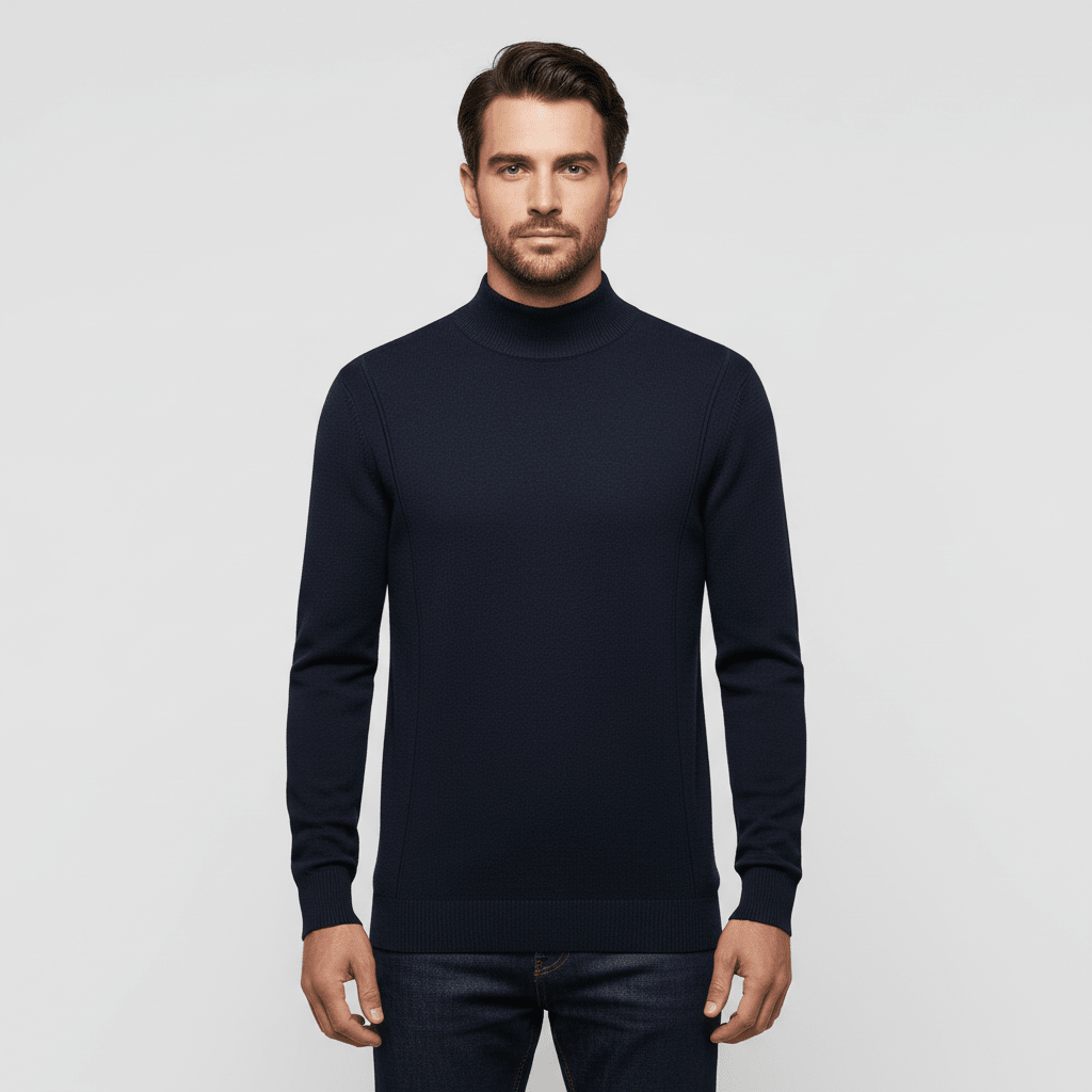 Men Sweatshirt | Crew Neck Pullover with Ribbed Cuffs - Evergreen Outfits- Sweaters
