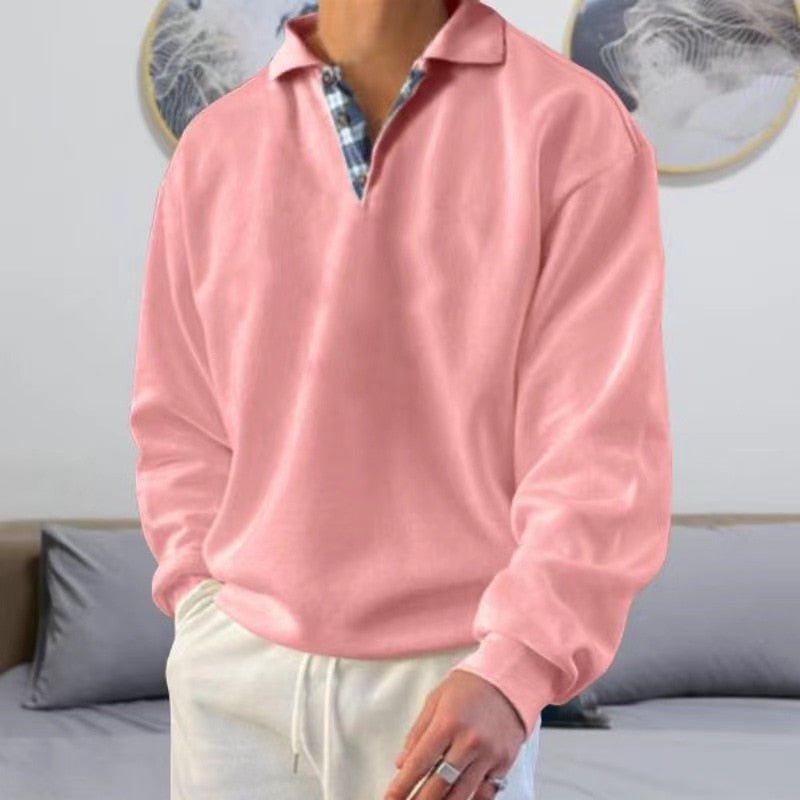 Men Sweatshirt | Lightweight Crew Neck Pullover Regular Fit - Evergreen Outfits- Sweaters
