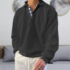 Men Sweatshirt | Lightweight Crew Neck Pullover Regular Fit - Evergreen Outfits- Sweaters