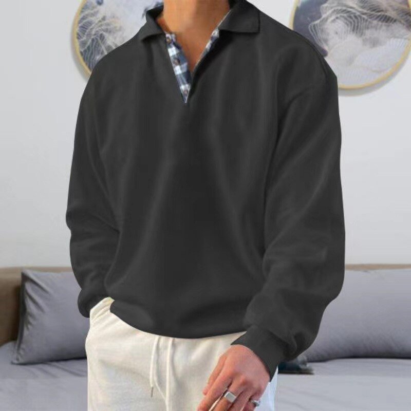 Men Sweatshirt | Lightweight Crew Neck Pullover Regular Fit - Evergreen Outfits- Sweaters