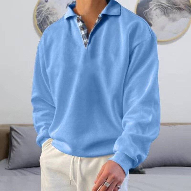 Men Sweatshirt | Lightweight Crew Neck Pullover Regular Fit - Evergreen Outfits- Sweaters