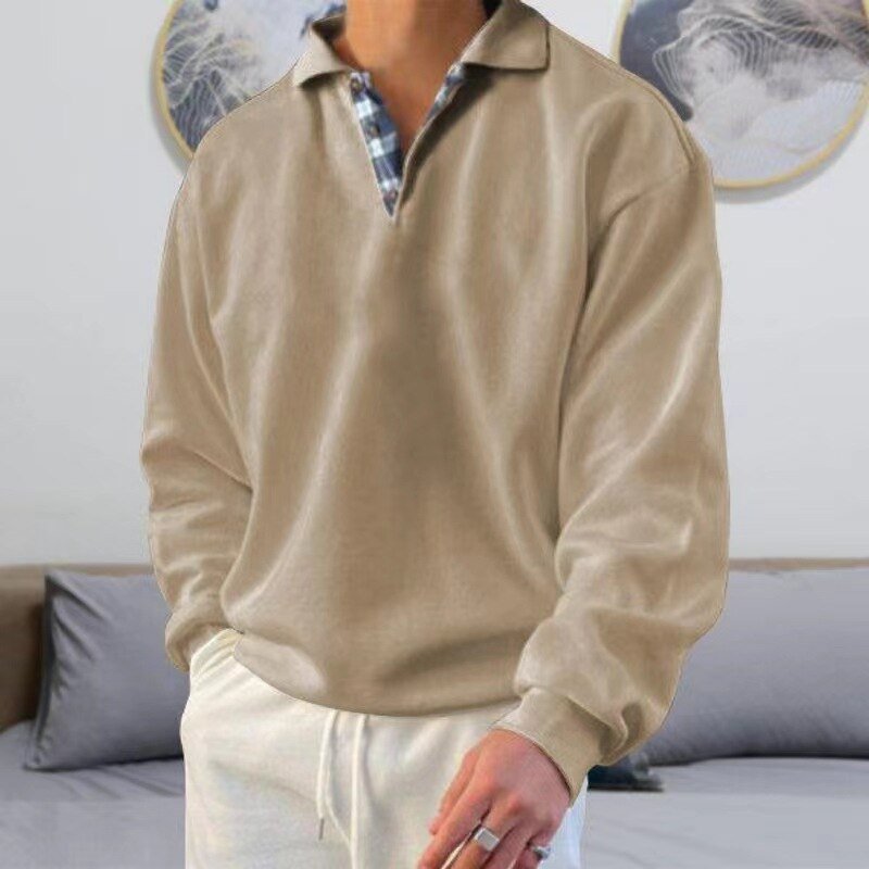 Men Sweatshirt | Lightweight Crew Neck Pullover Regular Fit - Evergreen Outfits- Sweaters