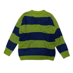 Men Sweatshirt | Oversized Crew Neck Colour Block Stripe Fit - Evergreen Outfits- Sweaters