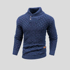 Men Sweatshirt | Thermal Knit Crew Neck Pullover Fit - Evergreen Outfits- Sweaters