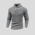Men Sweatshirt | Thermal Knit Crew Neck Pullover Fit - Evergreen Outfits- Sweaters