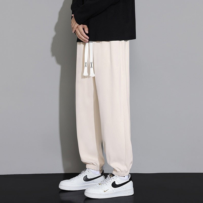 Men Trousers | Loose Fit Jogger with Drawstring Waist - Evergreen Outfits- Trousers