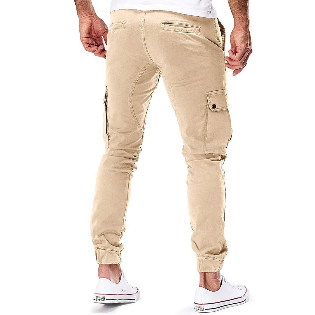 Men Trousers | Slim Cargo Jogger with Ankle Ribbed Cuffs - Evergreen Outfits- Trousers
