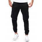 Men Trousers | Slim Cargo Jogger with Ankle Ribbed Cuffs - Evergreen Outfits- Trousers