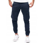 Men Trousers | Slim Cargo Jogger with Ankle Ribbed Cuffs - Evergreen Outfits- Trousers