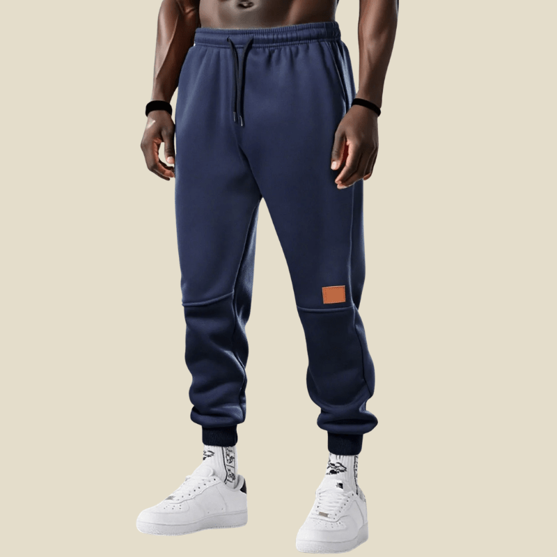 Men Trousers | Tapered Fit with Elasticated Drawstring Waist - Evergreen Outfits- Trousers