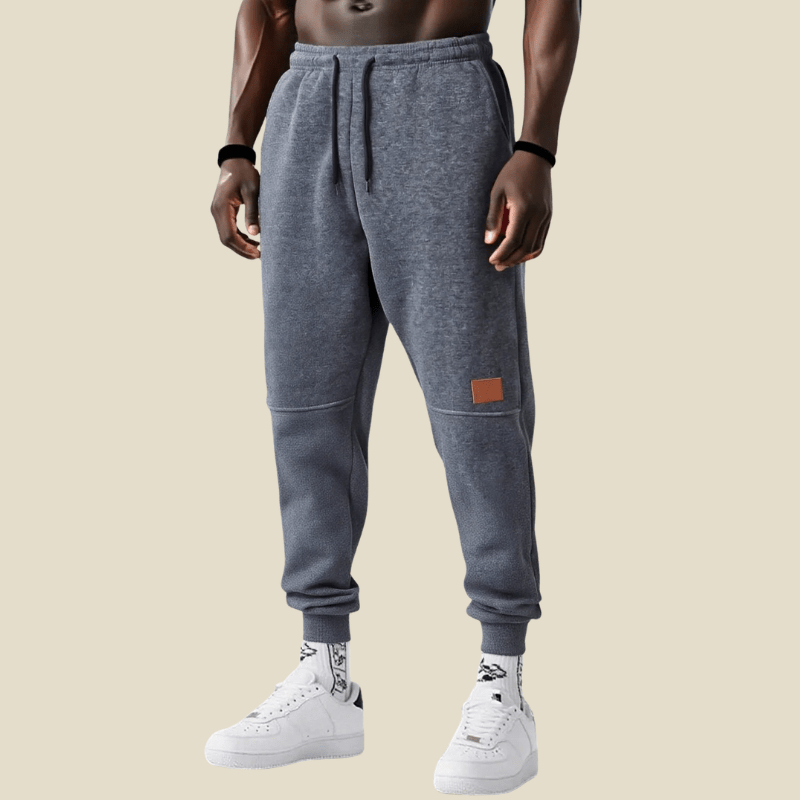 Men Trousers | Tapered Fit with Elasticated Drawstring Waist - Evergreen Outfits- Trousers