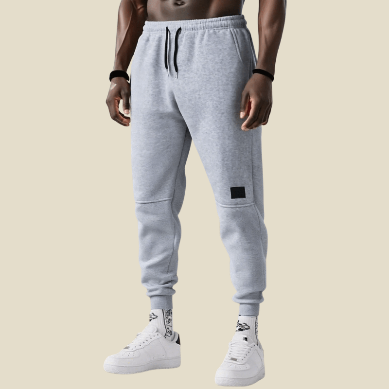 Men Trousers | Tapered Fit with Elasticated Drawstring Waist - Evergreen Outfits- Trousers