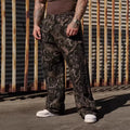 Men Trousers | Wide Leg Camouflage Print Elastic Waist - Evergreen Outfits- Trousers