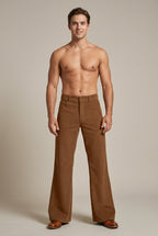 Men Trousers | Wide Leg Fit with Vertical Ribbed Stripe - Evergreen Outfits- Trousers